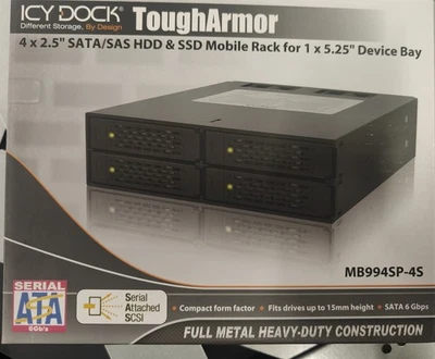 ICY DOCK ToughArmor MB994SP-4S, 4 Bay 2.5" SAS/SATA HDD/SSD RAID.