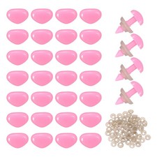 Safety Nose, 50Pcs 7mm Realistic Doll Safety Nose, Pink