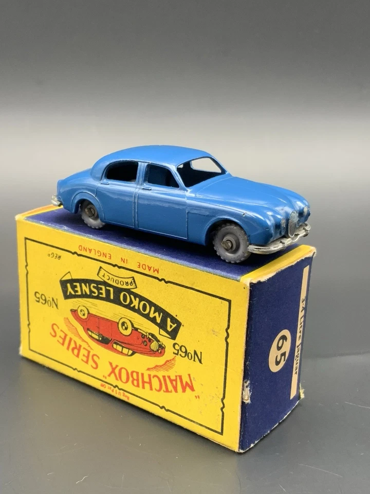 Matchbox Lesney Jaguar 3.4 Lire Saloon 65A Made England 50er @7757@ OVP - Bild 4 von 4