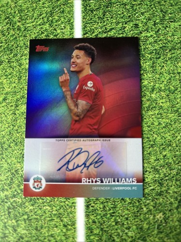 Rhys Williams Auto /10 Topps Liverpool Team Set 2021/22