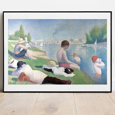Kunstdruck Seurat Badegäste in Asnieres Giclée Poster Galerie Wandbild Wohndeko
