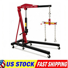 2 Ton 4400lbs Folding Engine Hoist Hydraulic Cherry Picker Shop Crane Hoist Lift