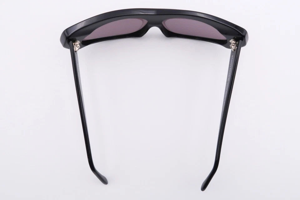 Bonitas gafas de sol de colección ALAIN MIKLI 078 asimétricas años 80 101 negras plateadas C214 Foto 4 de 4