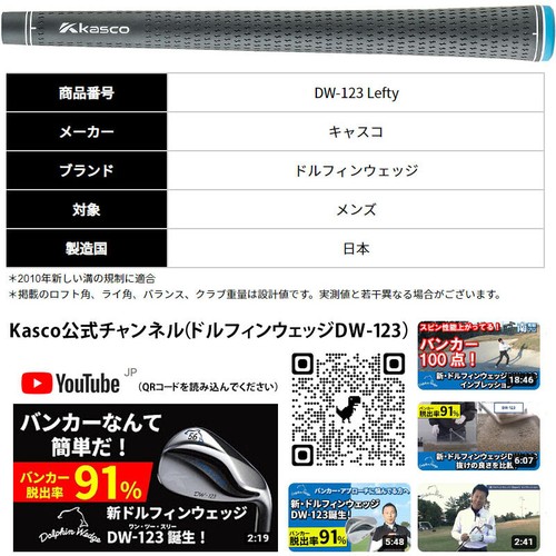 for Lefty KASCO GOLF JAPAN 2023 DOLPHIN WEDGE DW-123 DP-231 Graphite Shaft Men's - Picture 8 of 15