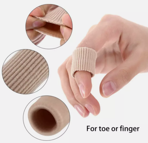 Soft Gel Toe Cushion Tubes Sleeves Open Toes Fingers Corn Pad Protectors Pack - Picture 2 of 8