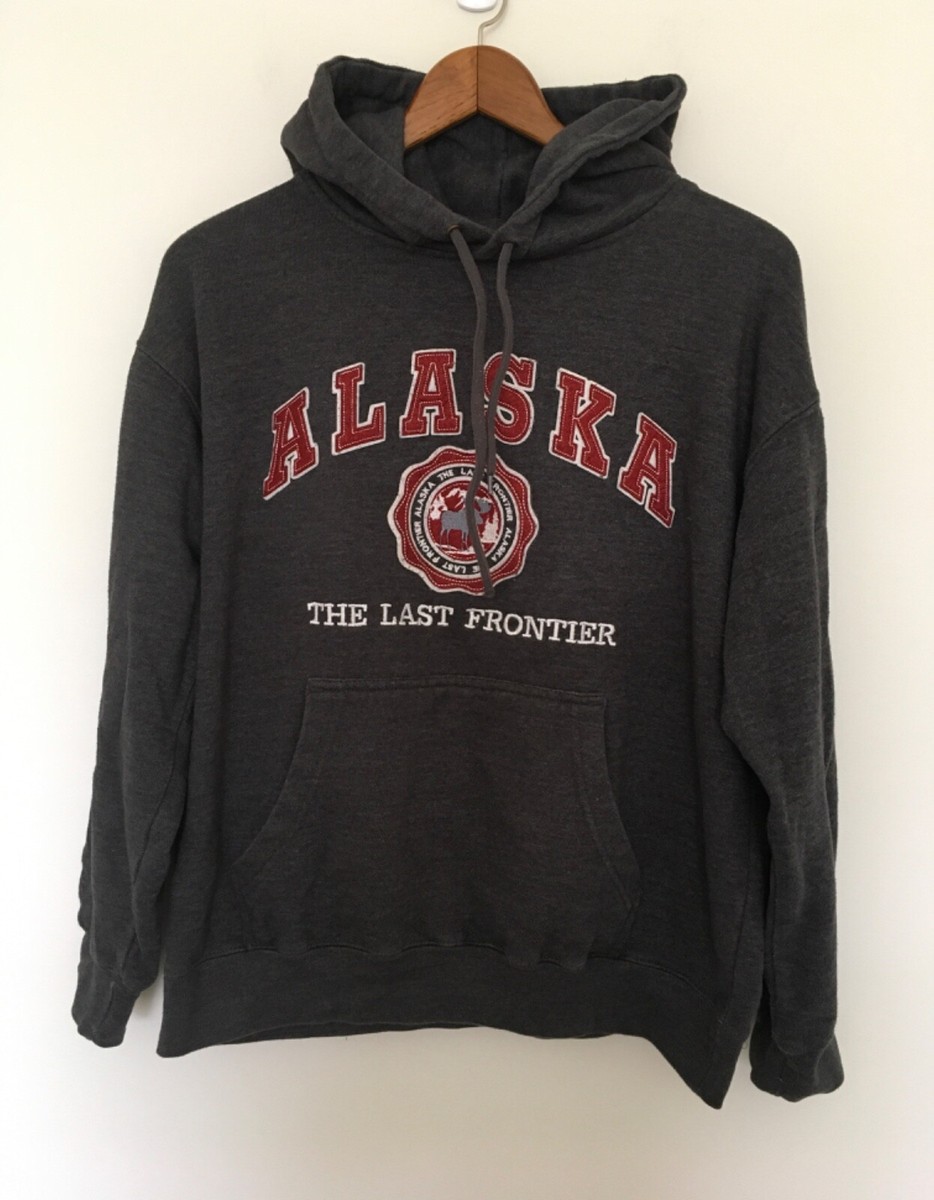 Prairie Mountain Alaska The Last Frontier Adult M Sweatshirt Hoodie  Embroidered
