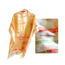 Kinloch Anderson SCOTLAN 100% silk scarf 33" women square summer colforul P74110