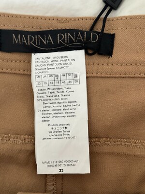 Marina Rinaldi Long Pants Wide Modern Style Beige Size 14 | eBay