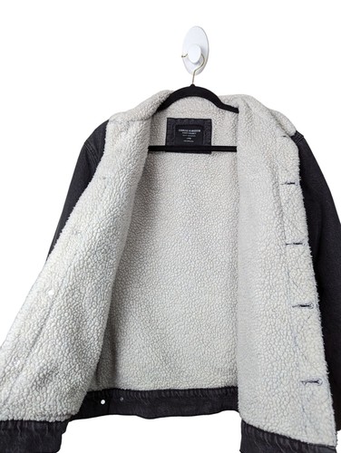 Giacca uomo Sunrise Kingdom nera foderata denim con bottoni taglia L - Foto 3 di 13