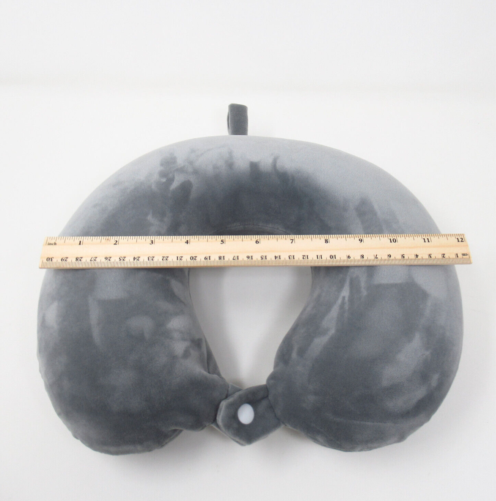 Memory Foam Travel Neck Pillow with Comfort Snap - Soft & Ships Fast  