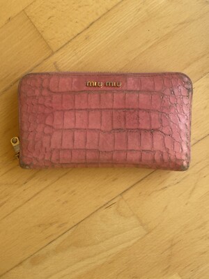 Prada Miu Miu Geldbörse Portemonnaie Rose / Rosa mit Rechnung und OVP