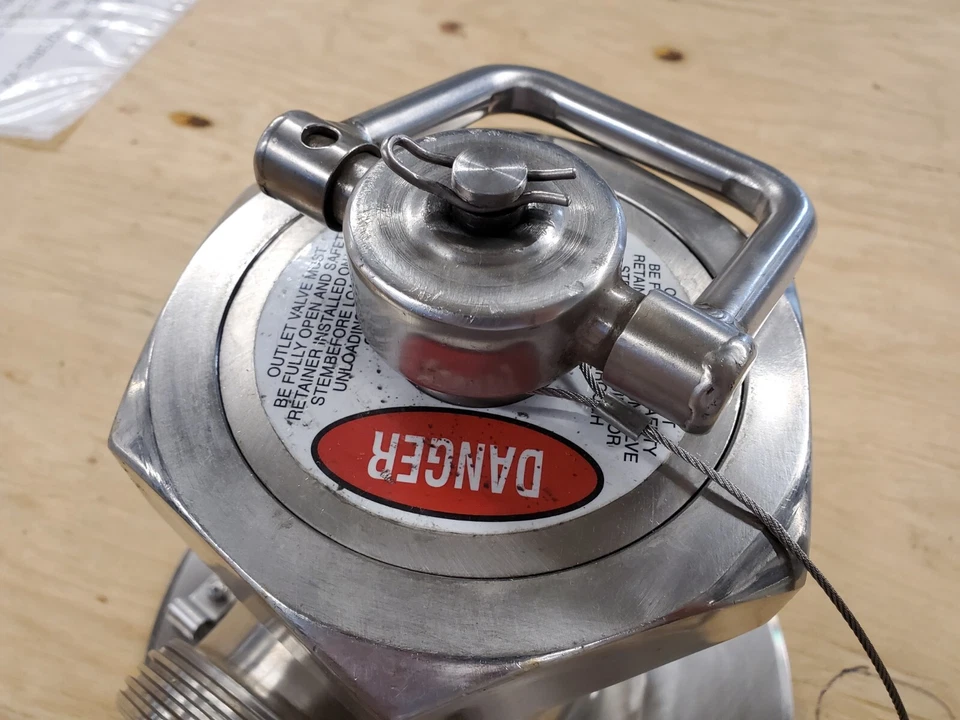 Stainless Steel sanitary plunger Tank outlet valve Tanker stop valve water valve - Image 3 of 4