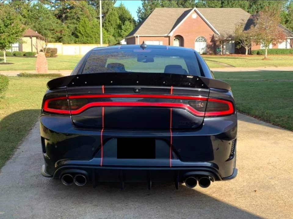 10" 2 color Rally Racing Stripe Graphics Stripes Set FIT 2005 - 2023 Charger - Image 4 of 4