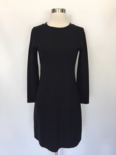 New JCrew Long-Sleeve Sheath Dress Black Sz XS XSmall H2831 $98