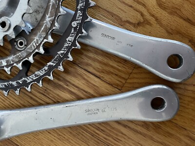 Suntour XC Pro Vintage MTB 175mm Crankset, 46-36-24, WTB Grease
