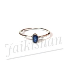 Elegant Blue Sapphire Gemstone 925 Sterling Silver Purpose Ring Dainty Jewelry