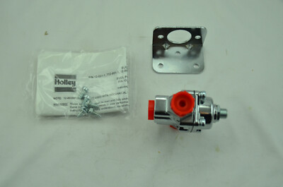 NEW Holley 12-804 Chrome Universal Carbureted Fuel Pressure Regulator 1-4 psi