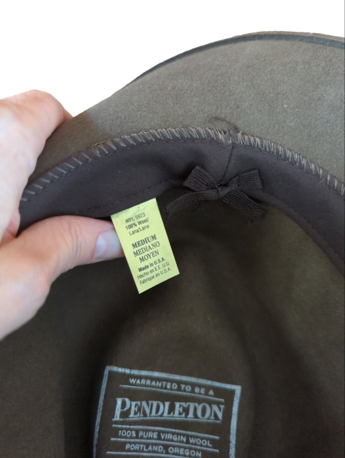 Pendleton Wool Fedora Hat Brown Braided Horse Hai… - image 11