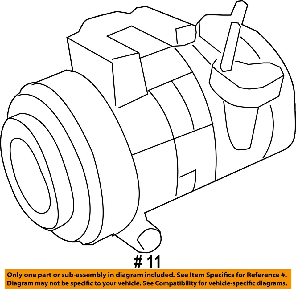 Used A/C Compressor fits: 2008 Jeep Wrangler 3.8 Grade A Foto 4 de 4