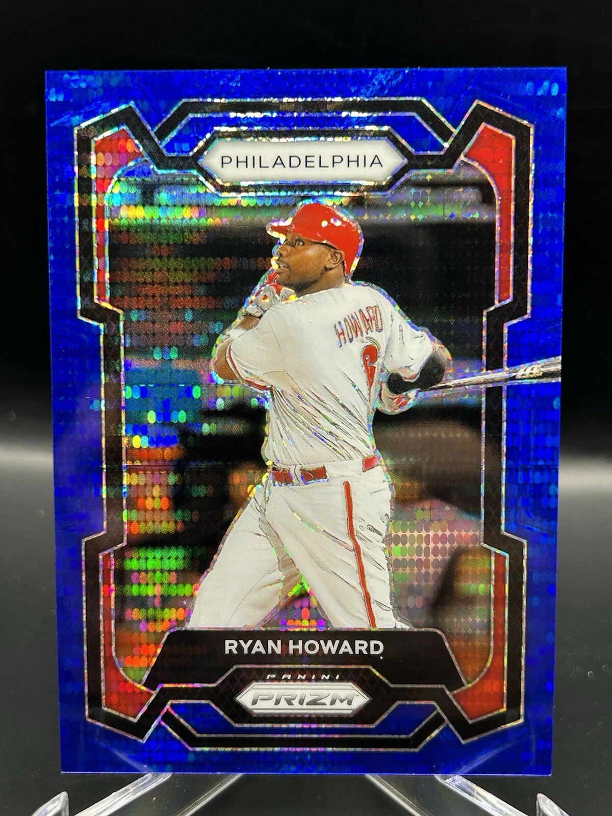 Ryan Howard 2024 Panini Prizm BLUE PULSAR PRIZM /75 Phillies