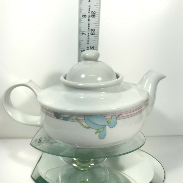 Vintage Japan Tea Pot Old Style w/Lid Hand Painted Floral Coffee & Tea