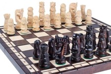 Luxury hand carved wooden chess set 50cmx50cm outstanding board