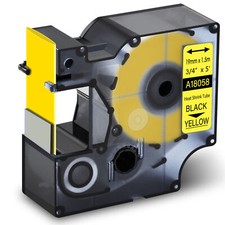 For DYMO Rhino 4200/5200 Heat-Shrink Tube 18058 Industry Label Tape 3/4" x 5'