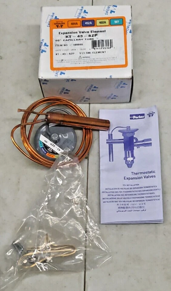 Sporlan KT-43-SZP #180060 Expansion Valve Element 60" Capillary Tube NEW Foto 3 de 4