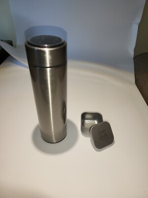Drink & Coffee Smart Cup Thermos with Built-In Thermometer & Tea Tin Combo