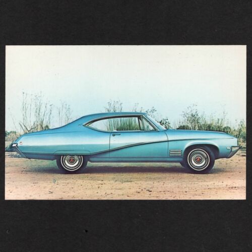 1968 Buick SKYLARK Custom SPORT COUPE: Vintage Dealer Pocztówka promocyjna NIEUŻYWANA W BARDZO DOBRYM STANIE+ - Zdjęcie 1 z 2