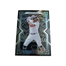 2022 Panini Chronicles Obsidian 33 Carlos Correa Minnesota Twins Baseball Card D