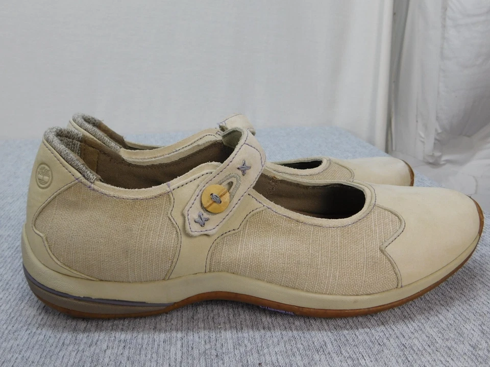 Timberland Smartwool 10 M Off-White Mary Janes Zapatos Eco Step Vibram Suelas Foto 3 de 4