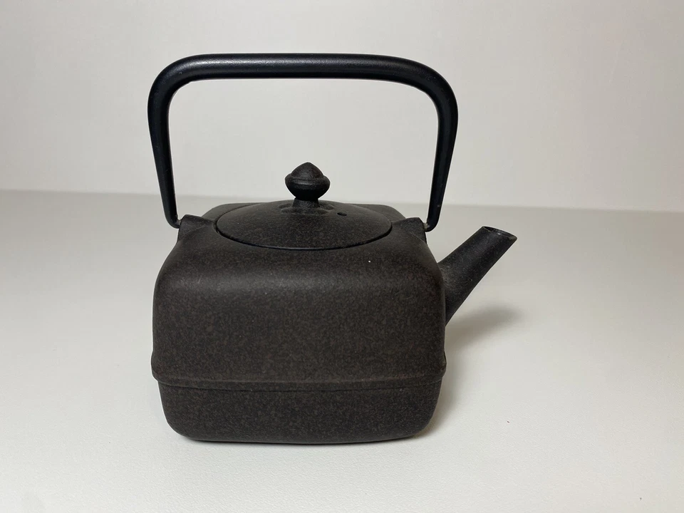 Vintage Square Japanese Wazuqu Cast Iron Teapot, 4.5"  - image 4 of 4