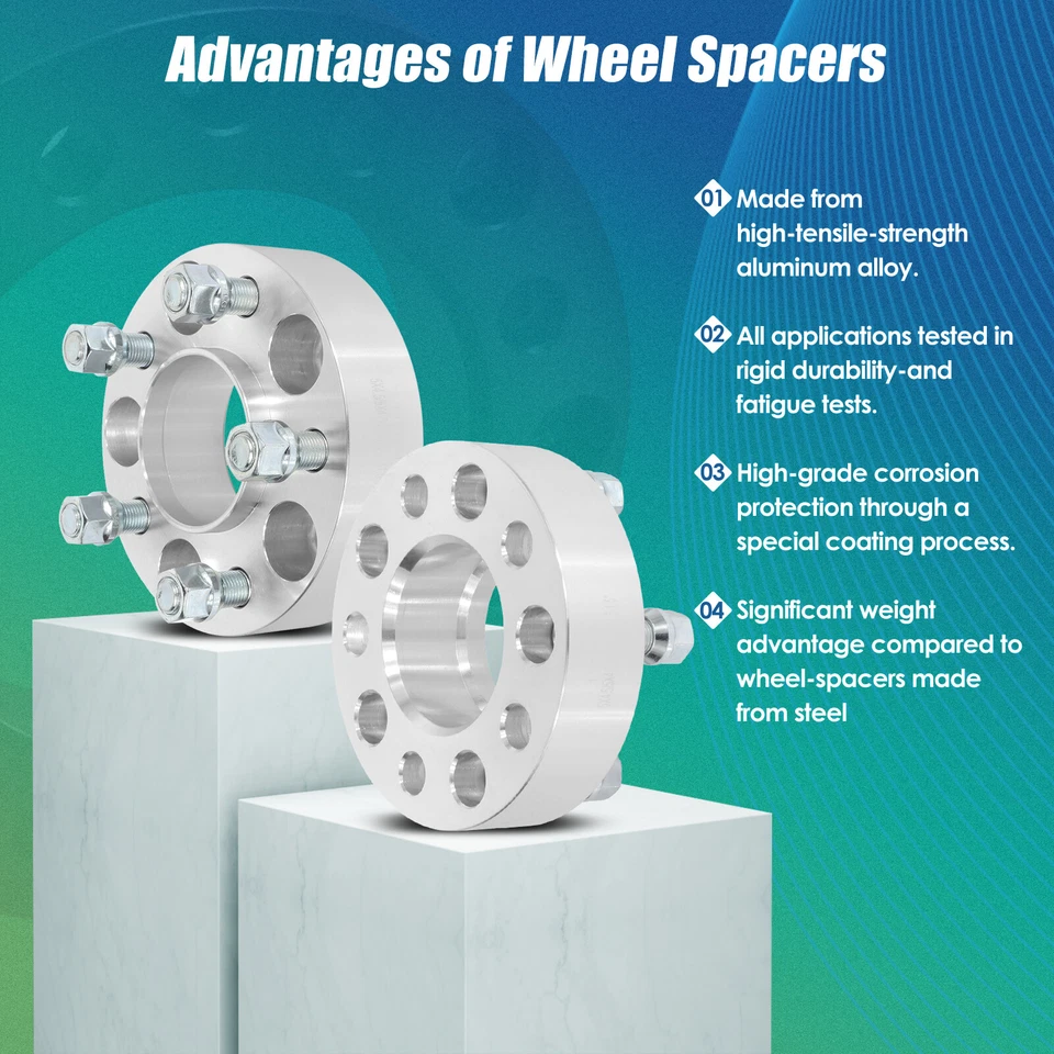 Espaciadores de rueda 4 piezas centrados en el cubo 5x4,5 5x114,3 para Ford Mustang 2015-2021 2017 Foto 4 de 4