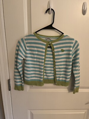 Hartstrings Girl Boy Unisex 5/6 Cardigan sweater Frog Button Up