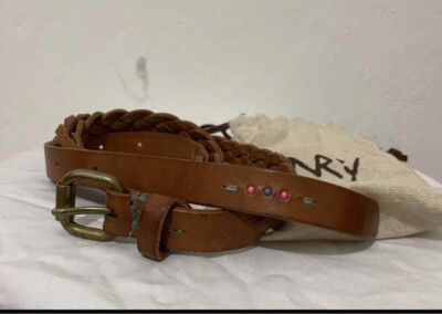 アンリークイール HENRY CUIR レザーベルト HENRY CUIR belt Leather Brown 114cm | eBay