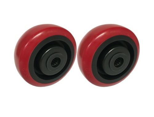 2 Caster Wheels Set 4" 5" 6" 8" Polyurethane on Plastic Wheel With Bearing & Kit - Afbeelding 5 van 17