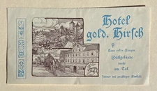 Vintage German HOTEL GOLDENER HIRSCH Rothenburg ob der Tauber Bavaria City Map