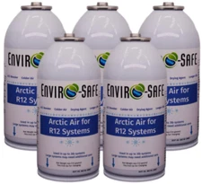 Arctic Air for R12, Auto AC Refrigerant Support, 5 Can Kit
