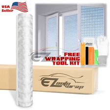 3FTx4FT Clear Cat Eye Frosted Film Glass Home Bathroom Window Security Privacy