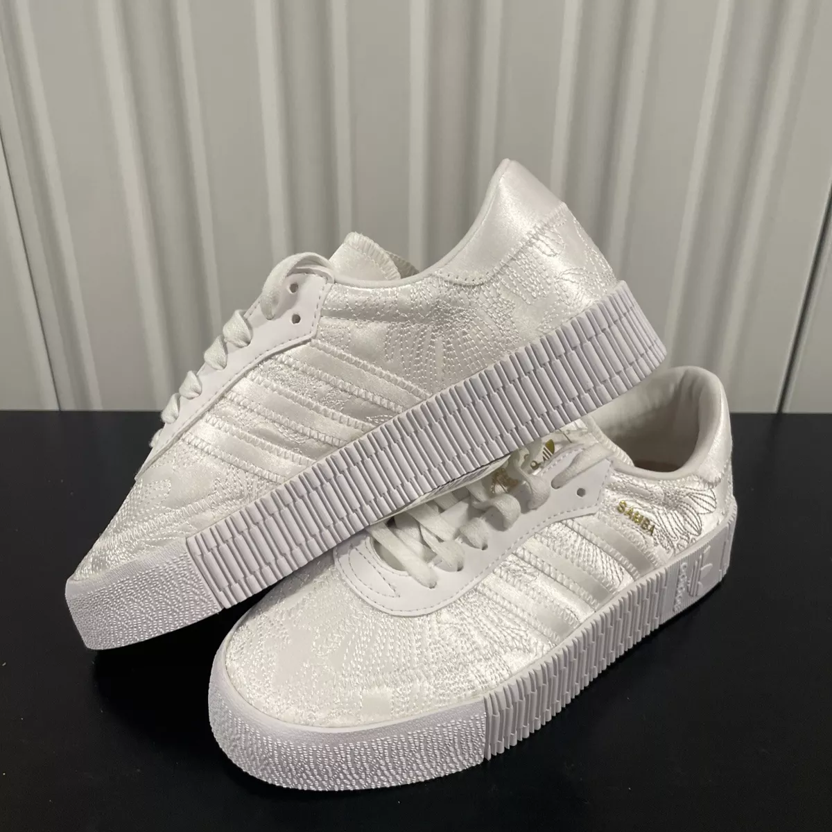 Veronderstellen Ellendig Samengroeiing adidas ORIGINALS WOMEN&#039;S SAMBAROSE SHOES FLORAL WHITE SNEAKERS  TRAINERS Retro | eBay