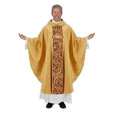 Gold Chasubles, Agnus Dei Collection Chasuble and Stole, Gold Chasuble Vestment