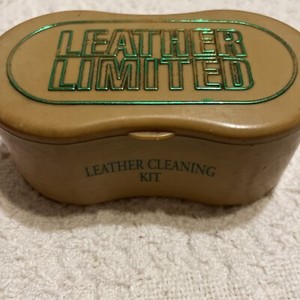 Calzanetto EMPTY Shoe Brush Container Leather Limited Spain 1990s