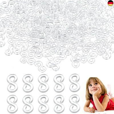 Anschluss S Clips 500 Stück Loom Bänder Verschlüsse Bunte Rubber Loops Werkzeug 