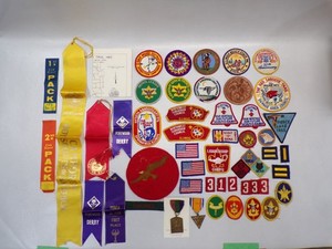 Lot of Vintage (Mostly 1970s) Boy Scout Patches / Ribbons / Medals Chicago Area