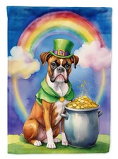 Caroline's Treasures Boxer St Patrick's Day Garden Flag DAC5502GF