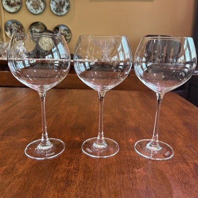 3 Kirkland Signature Lg Crystal Clear Balloon Wine Glasses