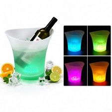 7 Color LED Changing Ice Bucket 5L Acrylic Beer Cooler Champagne Drinks Wine Bar