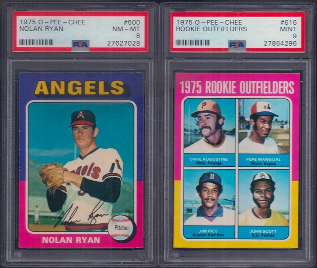 PSA 9 1975 OPC O-Pee-Chee #616 Jim Rice Boston Red Sox ROOKIE POP 8 ZERO 10s WOW