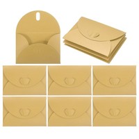 Mini-UmschläGe, 25Er-Pack GrußKartenumschläGe Mit Herzverschluss, Gold